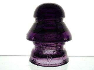 - Dark Purple Cd 190/191 Diamond Two Piece Transposition Glass Insulator