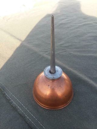 Vintage Eagle Antique Thumb Pump Spout Oil Can 4 X 7 - 1/2