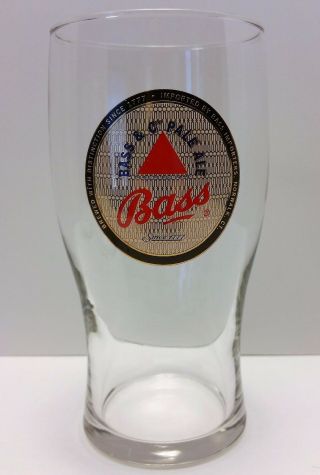 BASS & CO PALE ALE BEER PINT 20OZ GLASS METALLIC SET OF 2 HARD TO FIND 3