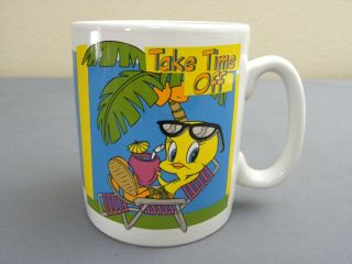 1996 Warner Brothers Looney Tunes Tweety Bird Coffee Mug Large Unique