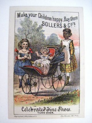 Charming Victorian Trade Card - " Sollers & Co.  