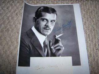 Hand Signed Boris Karloff Autograph On Index Card W/photo Images