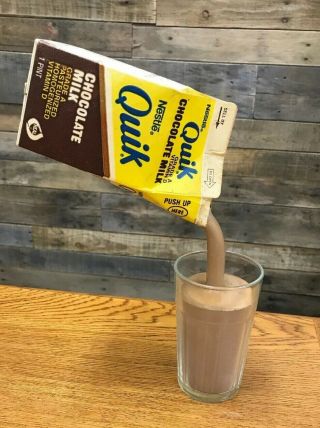 Nestle Quik Advertising Pop Art Frozen Moments Chocolate Milk