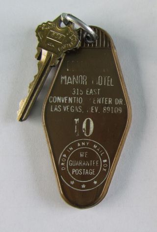 Vintage Casino Hotel Motel Room Key (manol Motel) Las Vegas,  Nv Room 10