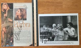 2 Barbara Streisand Hand Signed Autograph - A Collectors Must Have