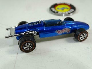 Vintage Redline Hot Wheels Diecast Car Model Toy 1969 Indy Eagle Blue