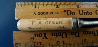 Antique Corkscrew Bottle Opener Advertising Compliments Of F A Green Seward Nebr