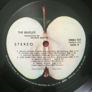 THE BEATLES WHITE ALBUM 2 LP APPLE SWBO 101 STEREO ED PHOTOS & POSTER 7