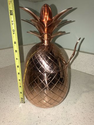 Absolut Elyx Copper Pineapple Punch Bowl 12” Tall/ Holds 65oz W/ Ladel
