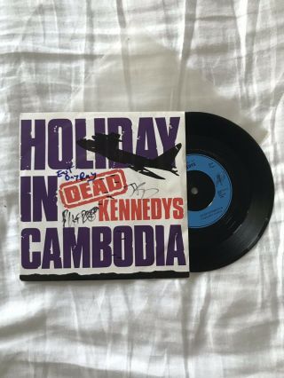 Dead Kennedys Holiday In Cambodia 1980 French 7” Vinyl Signed By Jello Biafra