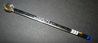 Rare Glass Spoon Swizzle Stick Stirrer Babette’s Atlantic City Nj 1920 - 1950 2