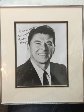 Ronald Reagan Autograph 8x10 Bw Photo 1966 California Gov.  Race Inscribed