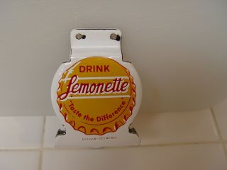 Lemonette Old Soda Bottle Cap Logo Porcelain Advertising Bottle Opener