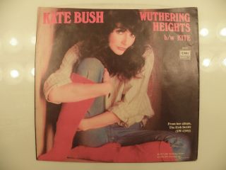 Kate Bush Wuthering Heights 45rpm Record & Ps 1977 Us Mono/stereo Promo