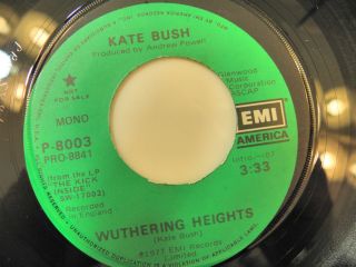 Kate Bush Wuthering Heights 45rpm Record & PS 1977 US Mono/Stereo Promo 5