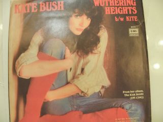 Kate Bush Wuthering Heights 45rpm Record & PS 1977 US Mono/Stereo Promo 6