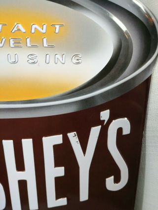 Hershey Chocolate Syrup Sign Die Cut Can Advertising Wall Hanging Decor 14.  5 