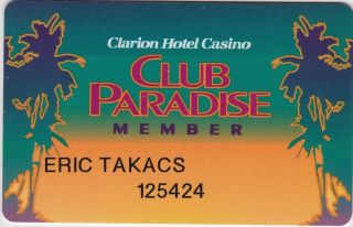 Rated Very Rare Clarion Hotel/casino Reno,  Nv.  - Now Atlantis - Slot Card 4