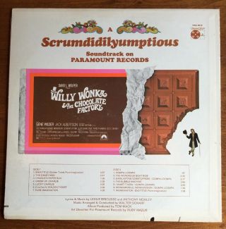 WILLY WONKA & the CHOCOLATE FACTORY - Soundtrack LP - PARAMOUNT Wilder PAS 6012 4