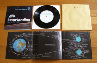 Nasa Apollo 11 Mission 1969 Doubleday 7 " Record " Lunar Landing Man On The Moon "