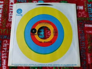 The Beatles 45 Record Yesterday,  Capitol Target Label,  Nm