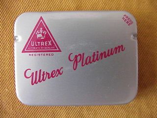 Condom Tin Prophylactic Antique Ultrex Platinum
