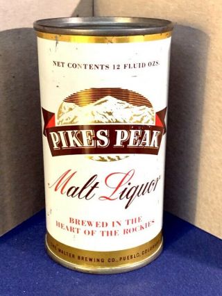 Pikes Peak Malt Liquor Flat Top Beer Can,  Walter Brewing,  Pueblo,  Co Usbc 115 - 33