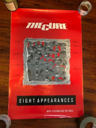 The Cure Rare Eight Appearances Poster (cd Cs Lp Promo Faith Pornography)