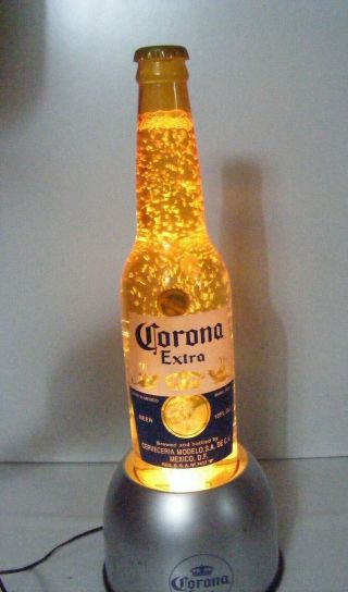 Corona Extra Beer Light Up Motion Bubbling Beer Sign.  21 " Tall