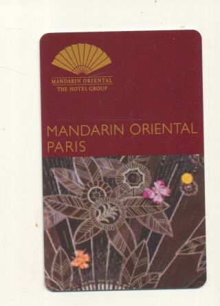 Mandarin Oriental - - - - - Paris,  France - - - - - Room Key - K - 52
