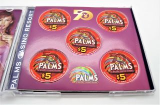 Set of 5 Palms $5 Playboy 50th Anniversary Casino Chips Las Vegas NV Hugh Hefner 5