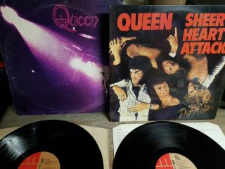 Queen: Sheer Heart Attack A Night At The Opera A Day At The Races Vinyl Lp X 4