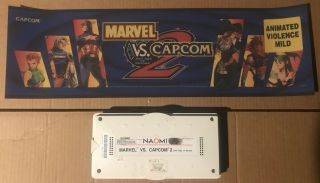 Marvel Vs Capcom 2 Sega Naomi Arcade Cart W/ Marquee