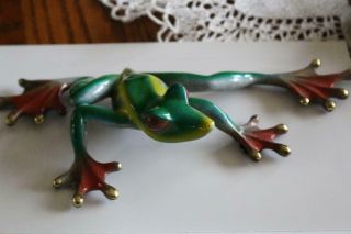 Bronze By Barry Stein Slider Frog Mul Lime Limited Edition 17/1000 Signed