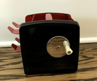 Vintage Arrco Playing Card Shuffler Hand Operated Red And Black