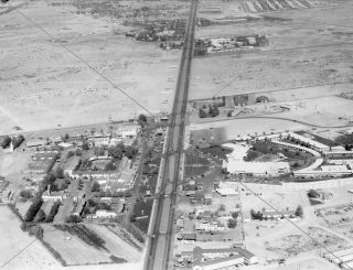 Early Las Vegas Aerial Photos: 4 X 5 B/w Negatives (10) ; Not Recent
