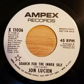 Northern Soul Jon Lucien Search For The Inner Self Promo Ampex Records