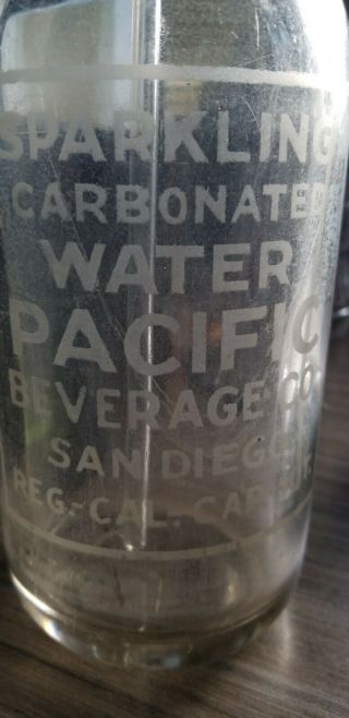Seltzer Bottle San Diego California Pacific Beverage Co