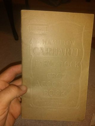 Carhartt Advertising Account Book Early 1900s Trolley Antique Vintage Overalls