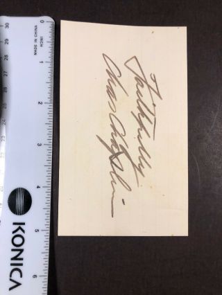 Charlie Chaplin Charles Comedian signed Signature Autograph Cut Card Authentic 4