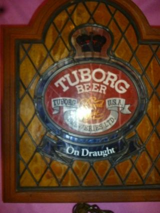Tuborg Beer Sign,  USA,  Lighted,  Plastic 
