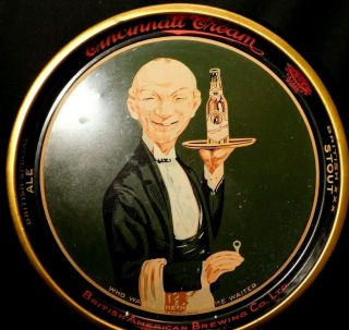 Orig 1934 Cincinnati Cream Ale Beer British American Brewing Metal Serving Tray 2