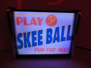 Play Skee ball 5 cents LED Display light sign box 6