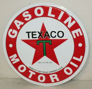 Large Vintage Style 24 " Texaco Gas Station Signs Man Cave Garage Decor Oil Can