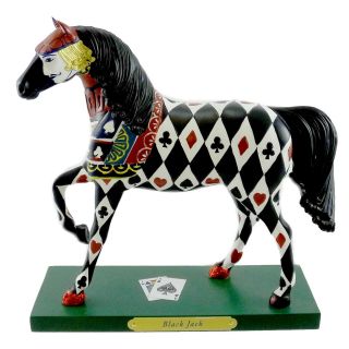 Painted Ponies Black Jack Resin Horse Casino Game Statue 4034630