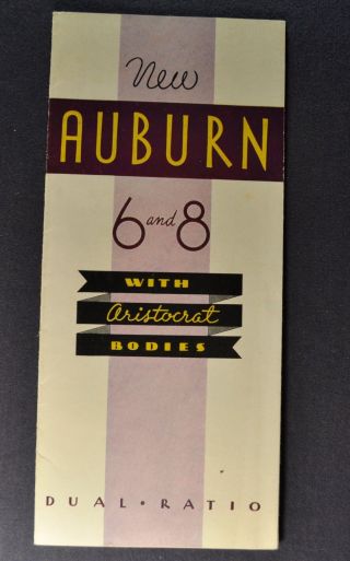 1934 Auburn 6 And 8 Sales Brochure Folder 34