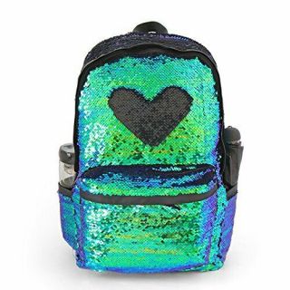 Glitter Magic Reversible Sequin Backpack,  Sparkly Lightweight Back Pack Casual D
