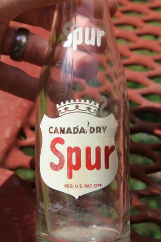Gadsden Alabama Canada Dry Spur Acl Bottle Ala AL Rare Cola Clear 1947 2