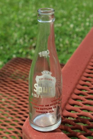 Gadsden Alabama Canada Dry Spur Acl Bottle Ala AL Rare Cola Clear 1947 4