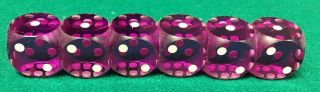 5/8 " Set Of Polished Pink Backgammon Dice
